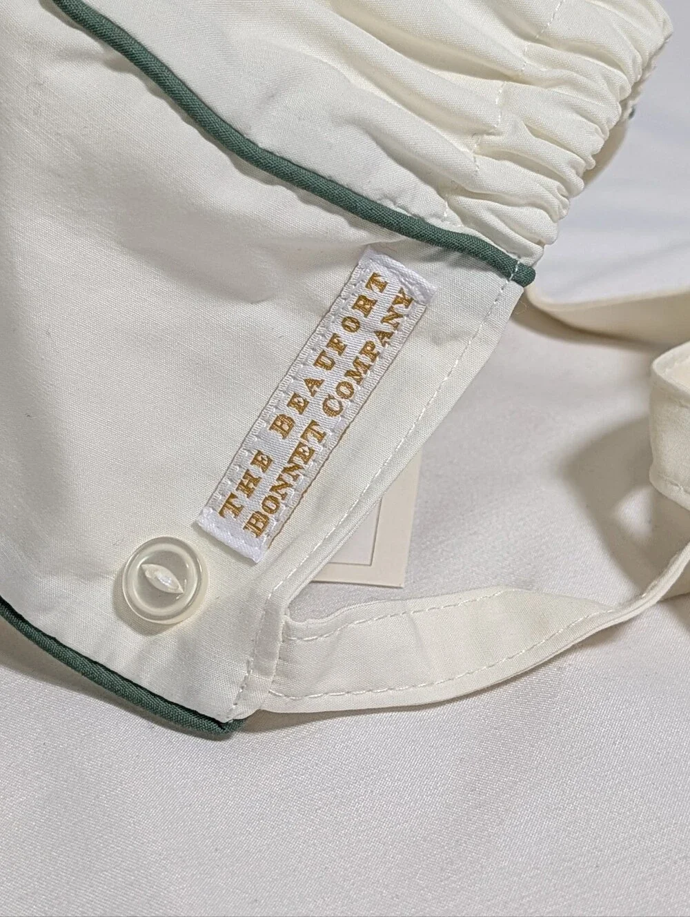 RARE NWT The Beaufort Bonnet Company Barringer Bonnet XS Palmetto Pearl GreenOp